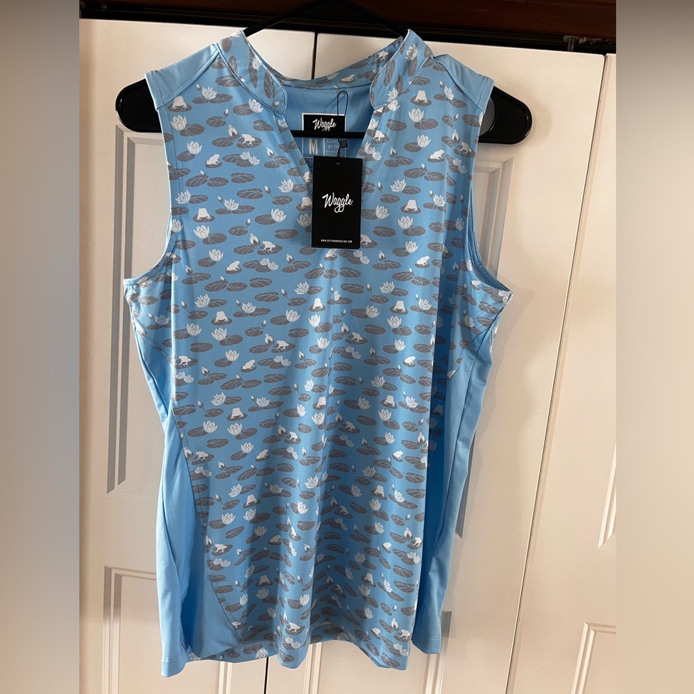 NEW Waggle Blue Sleeveless Women's Top- XS